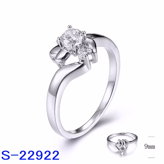 Anéis de noivado vintage em prata 925 CZ em formato de pêra para mulheres