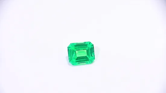 Engagement 925 Sterling Silver Diamond Ring Emerald Shaped 2.78g