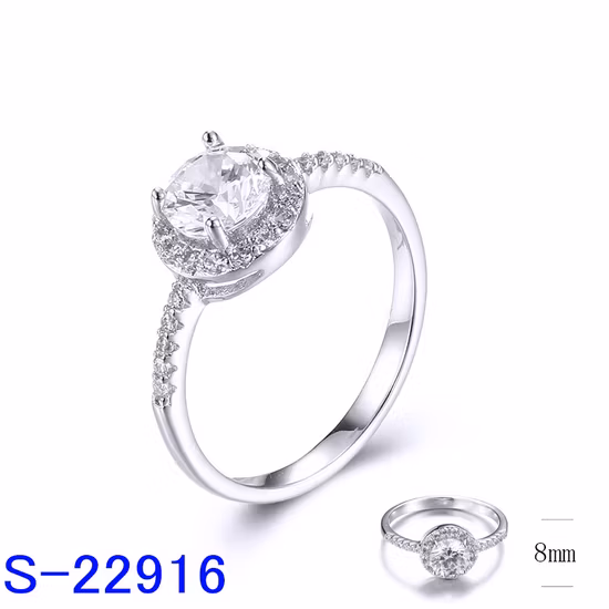 Pear Shaped 925 Silver CZ Vintage Engagement Rings for Women