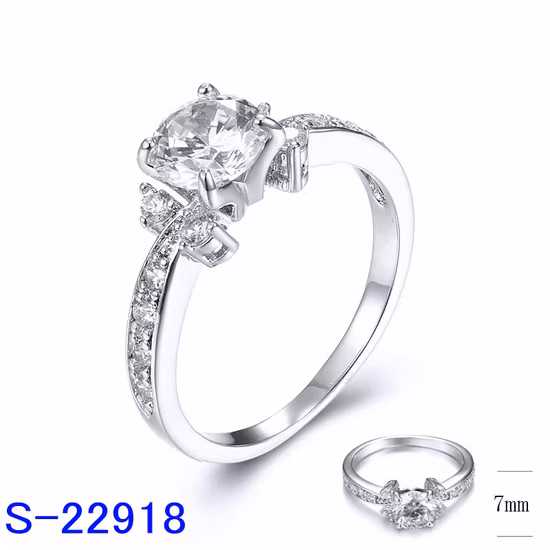 Pear Shaped 925 Silver CZ Vintage Engagement Rings for Women