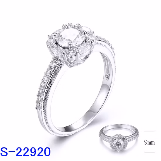 Pear Shaped 925 Silver CZ Vintage Engagement Rings for Women