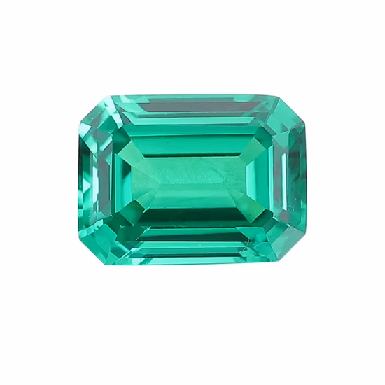 Engagement 925 Sterling Silver Diamond Ring Emerald Shaped 2.78g