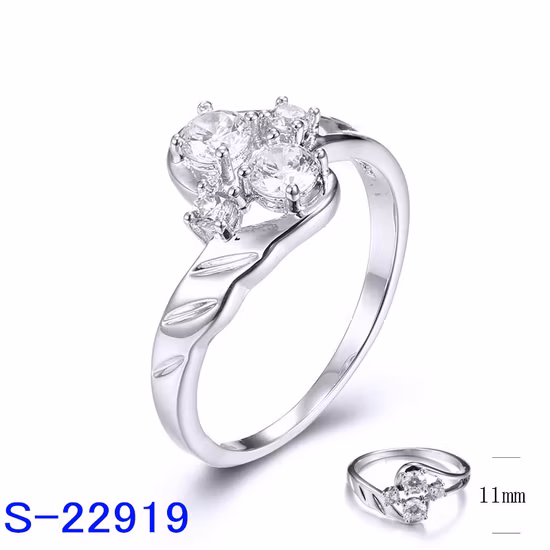 Pear Shaped 925 Silver CZ Vintage Engagement Rings for Women