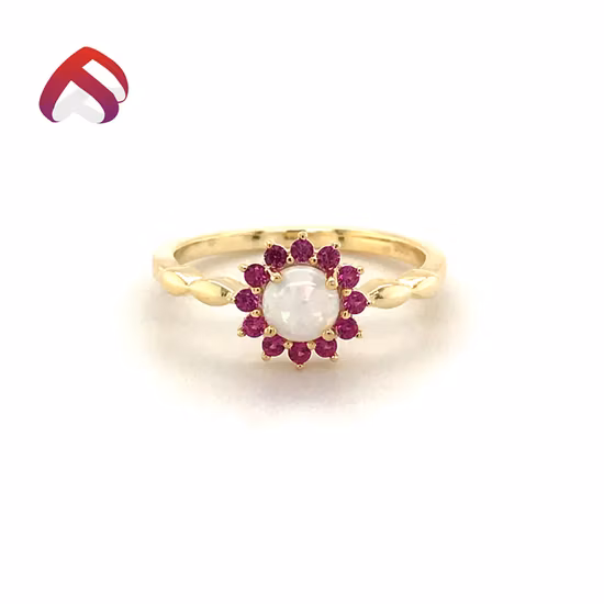 Moda ins simples design minimalista opala de noivado prata esterlina 925 atacado jóias casamento casal conjunto anel de jóias